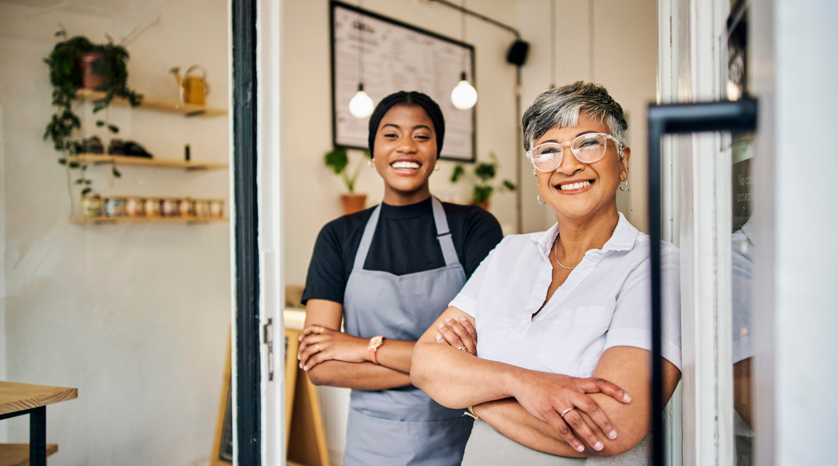 two women shop owners