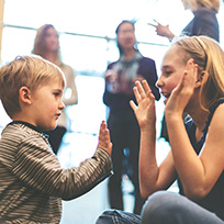 Two children playing